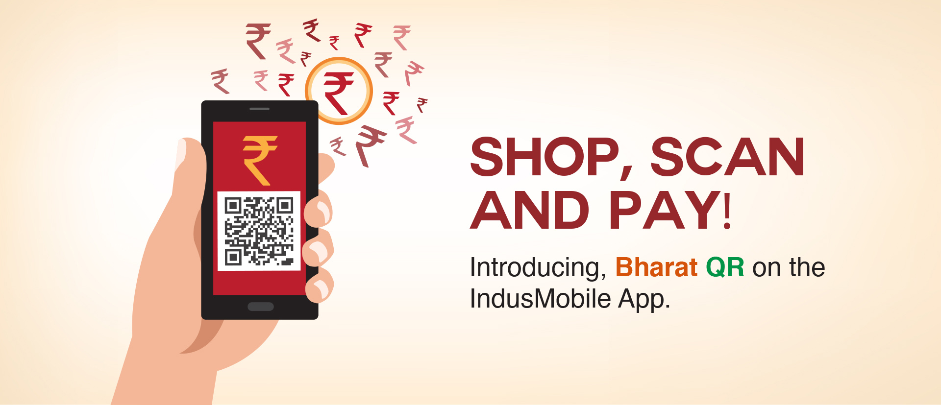 Bharat QR on IndusMobile app 