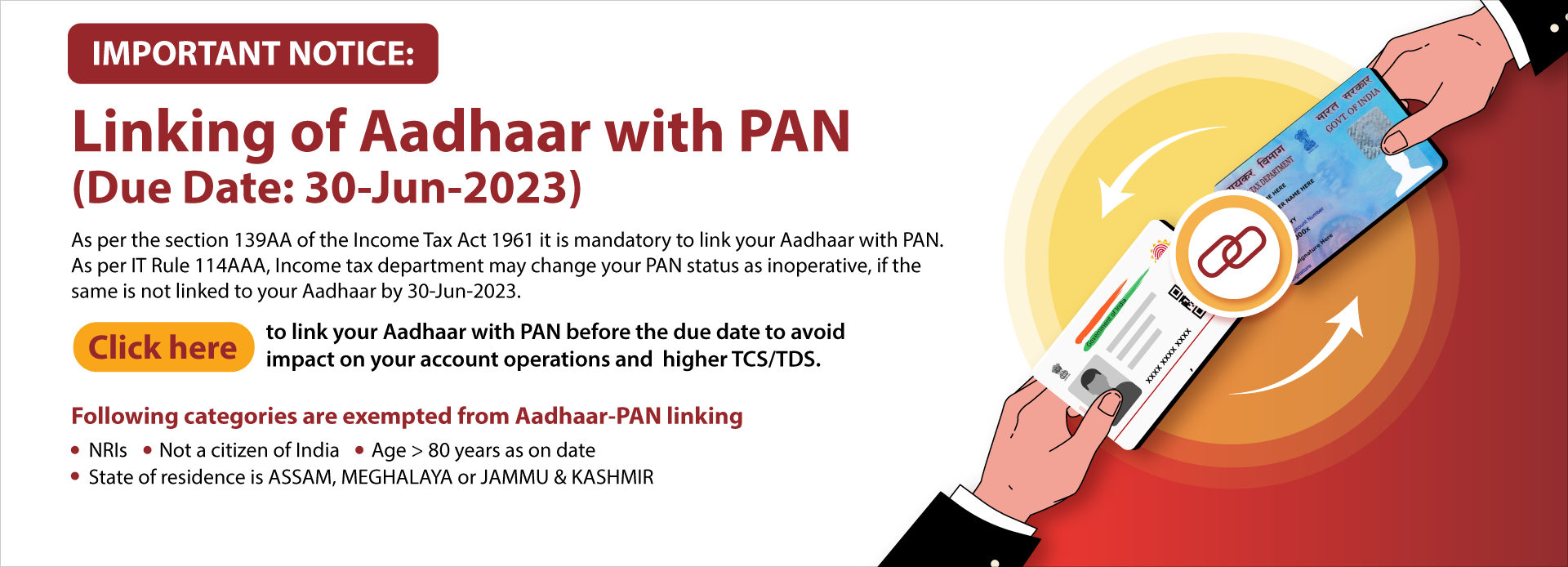 IndusInd Bank - Aadhaar Pan Link